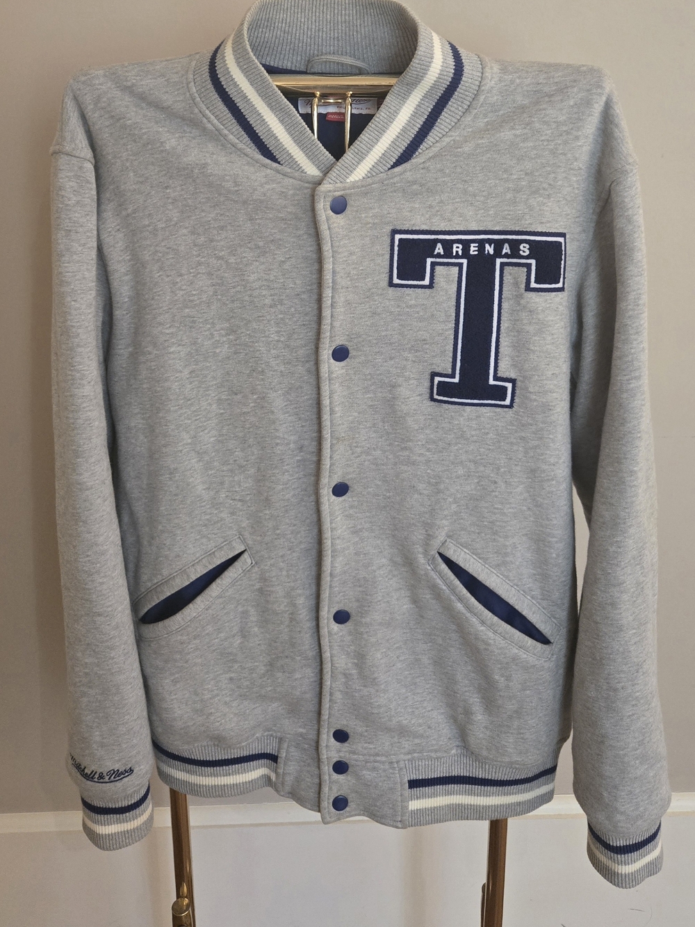 Mitchell & Ness Toronto Maple Leafs  NHL Heavyweight Cotton College Jacket M